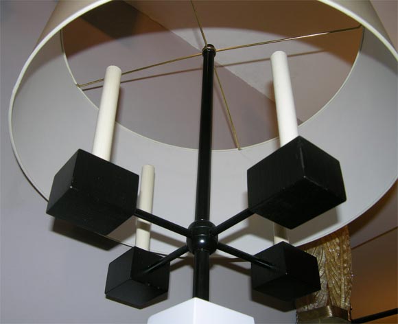 Mid-20th Century Pair of Classical Modern Candelabra Table Lamps For Sale