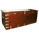 Large Anglo Indian Teak Wood Trunk