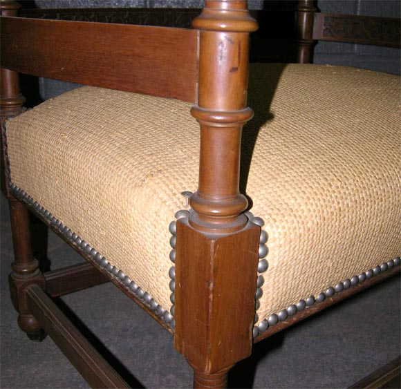 Walnut Eastlake style walnut arm chair