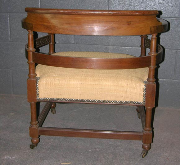 Eastlake style walnut arm chair 5