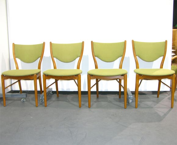 Set of Four Finn Juhl NV-64 Beech Dining Chairs