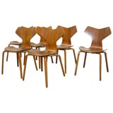 Set of Six Grand Prix Chairs by Arne Jacobsen