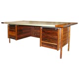 Rosewood Leather Top Executive Desk by Torbjorn Afdal