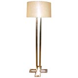 Architectural Floor Lamp in Brass by Curtis Jere