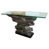 "Rock Console" in bronze by Sirmos