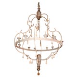 Wood and Iron Tuscan Style Chandelier
