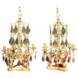 Pair of Louis XV Style Gilt-Bronze Girandoles