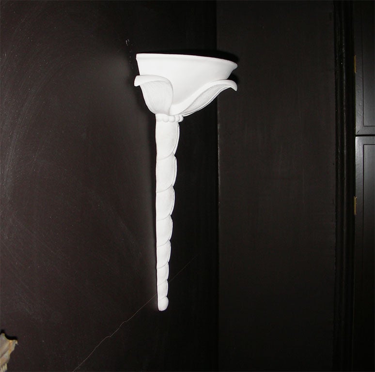 English A pair of Paul Belvoir plaster wall sconces For Sale