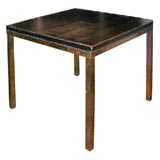 Retro A Gilt metal and leather Metamorphic table