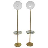 Vintage pair of italian standard lamps