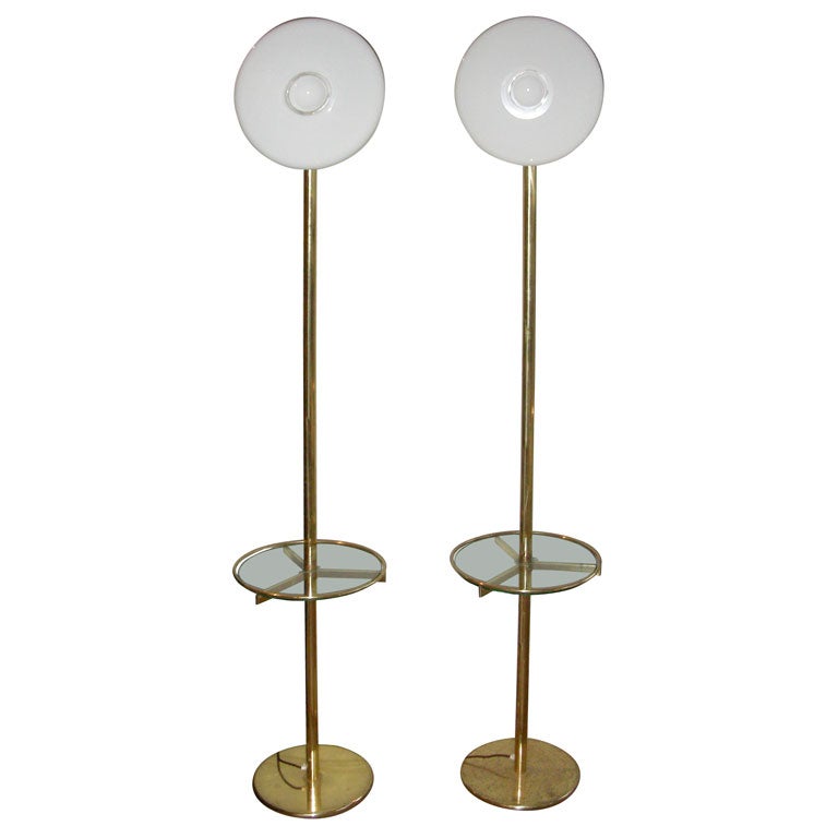 pair of italian standard lamps
