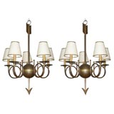 pair of  1940's chandeliers