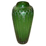 Green Glass Vase by Daum