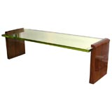 Low Table with a Mirrored Top by Jacques Adnet