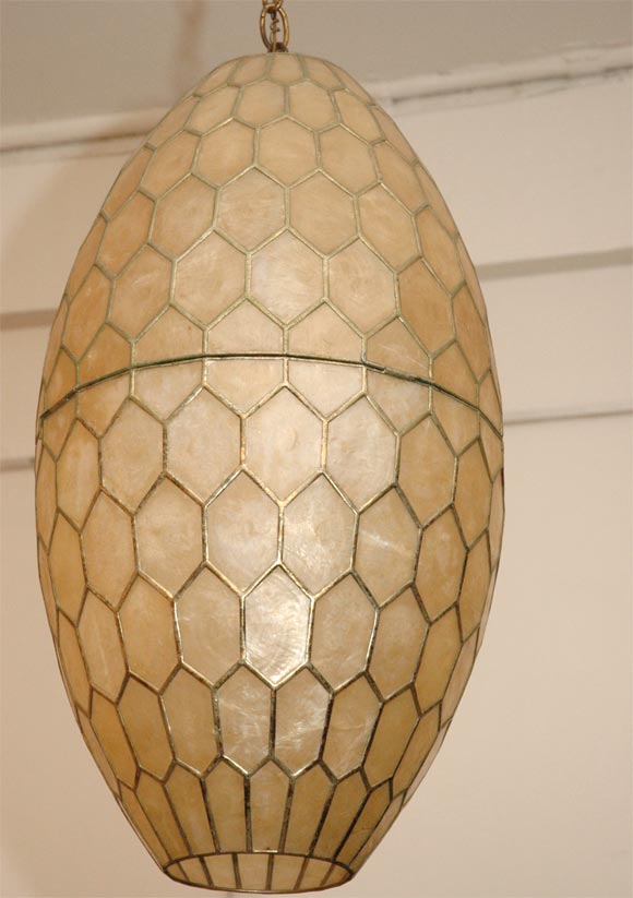 Capiz shell lantern