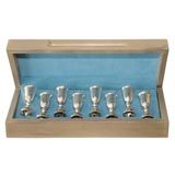 La Paglia sterling silver cordials.Georg Jensen style.