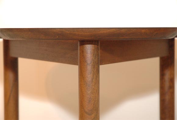 American Pair of Walnut Clover-Leaf Side Tables