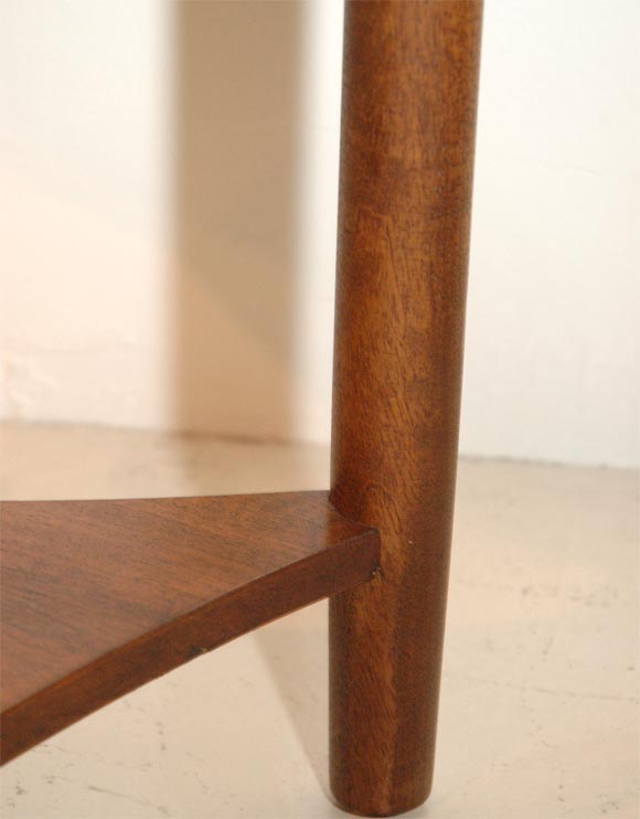 Pair of Walnut Clover-Leaf Side Tables 1