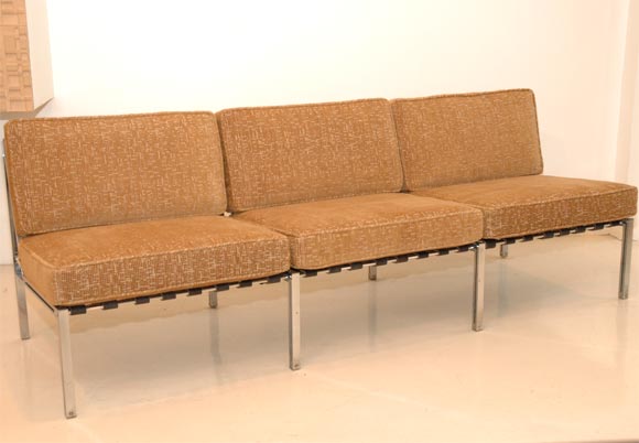 Danish Chrome Frame Sofa