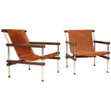 Pair of Rosewood Sling Chairs