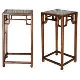 Pair of Plant Stands with Marble Tops