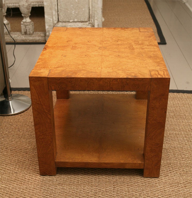 A burl wood coffee or side table from the 1960/70s