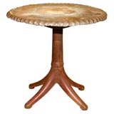 Round table with Brass top and Iron Base