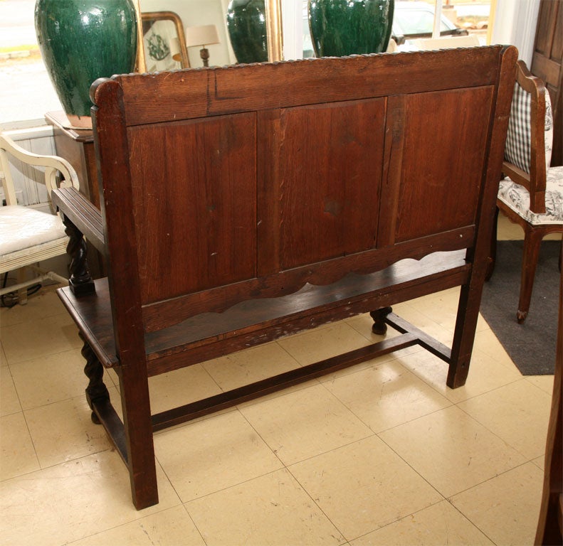 Antique Jacobean Style Flemish Hall Bench 2
