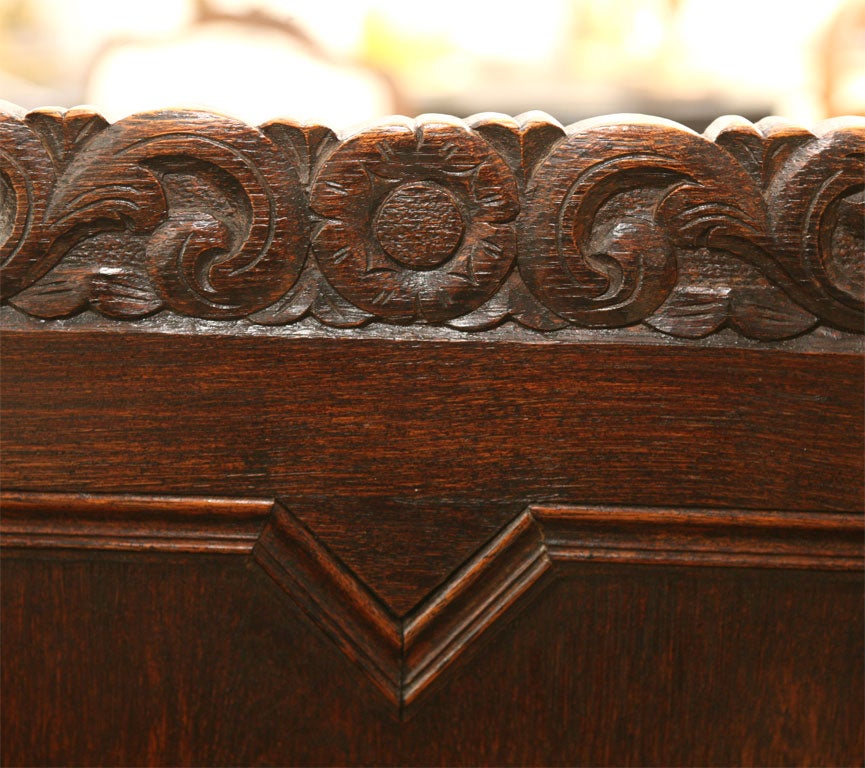 Antique Jacobean Style Flemish Hall Bench 6