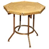 Octagon Brass Occasiional Table