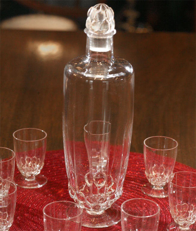 French Rene Lalique Decanter Set