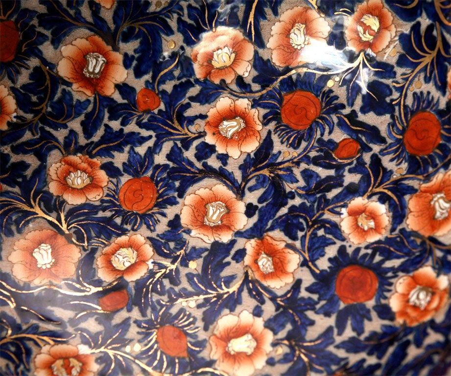 Ridgways Footed Punch Bowl-Imari Colors 2