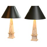 Pair of Obelisk Lamps