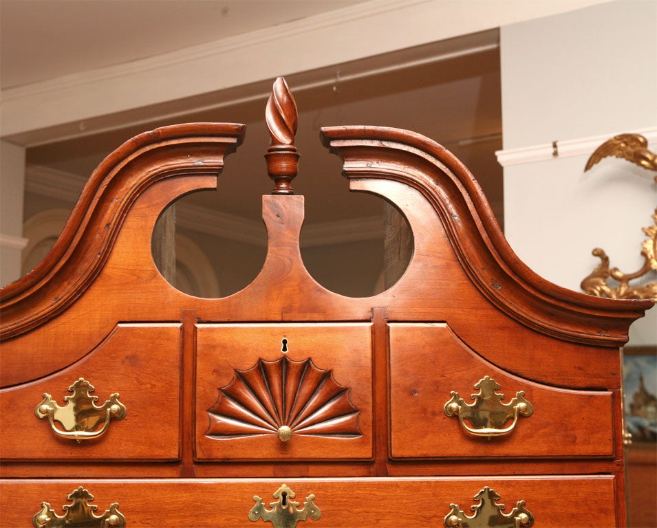 American Cherry Bonnet Top 18th Century Chest-on-Chest 2