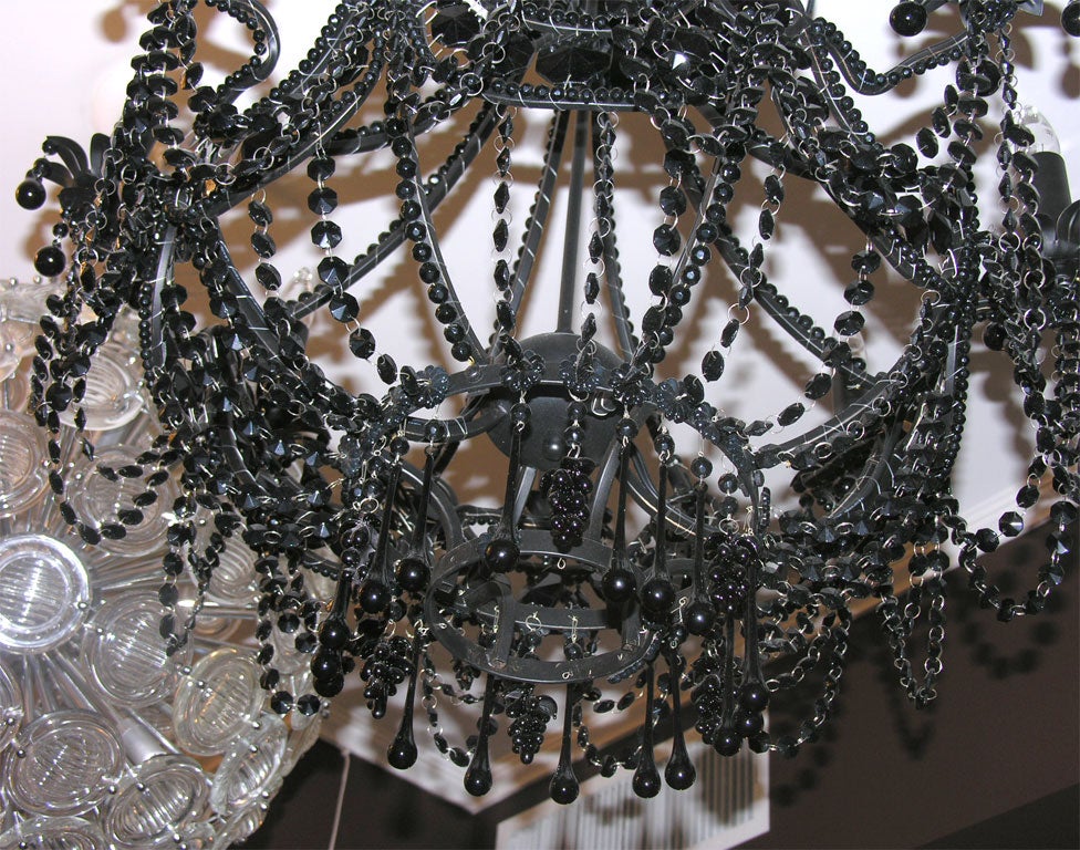 Jet Black Crystal Chandelier 1