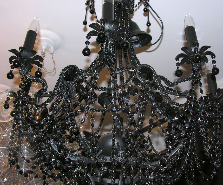 Jet Black Crystal Chandelier 2