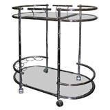1970
s Chrome Bamboo Bar Cart