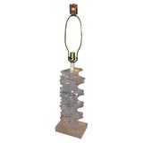 Single Stacked Lucite Lamp Single Stacked Lucite Lamp