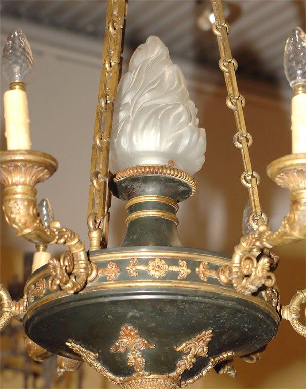 Bronze Late 19th Century Empire Style Chandelier For Sale