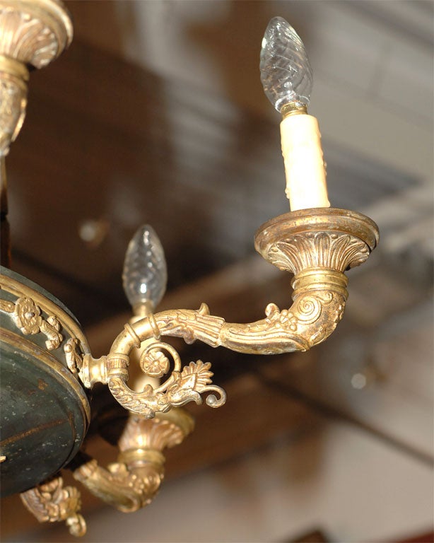 Late 19th Century Empire Style Chandelier For Sale 1