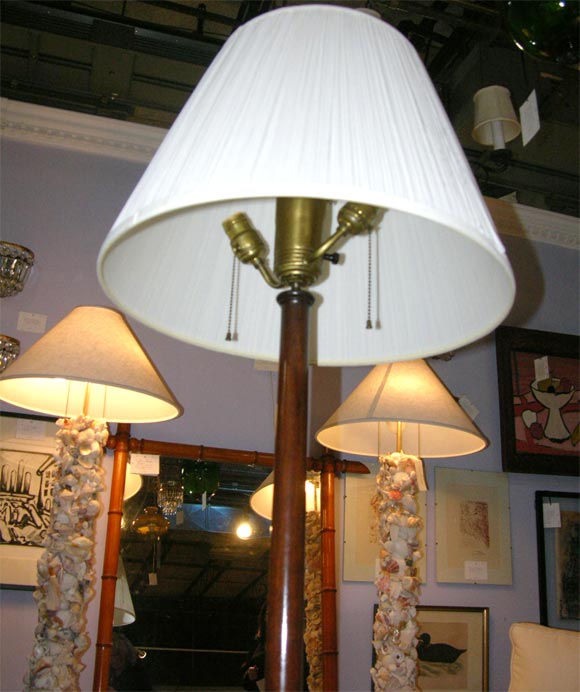 Mid-20th Century Mahogany Table Lamp