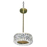 Petite Crystal and Brass French Chandelier