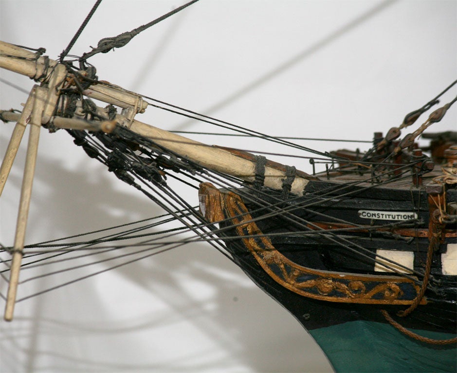 19th Century USS Constitution Ship Model For Sale