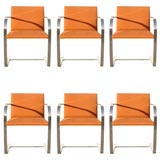 Vintage Set of 6 Custom-Made  "Brno" Chairs