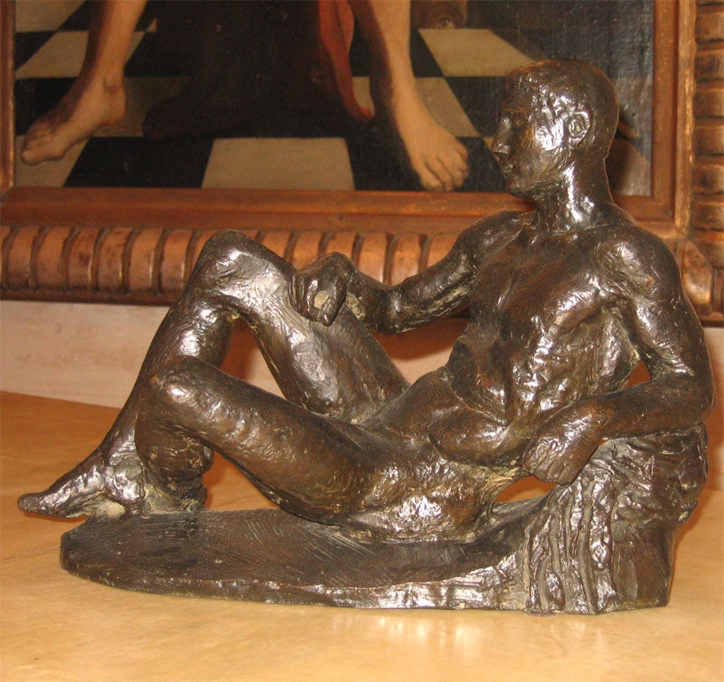 French 1931 Bronze Statue by Athanase Apartis For Sale