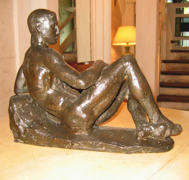 1931 Bronze Statue by Athanase Apartis In Good Condition For Sale In Paris, FR