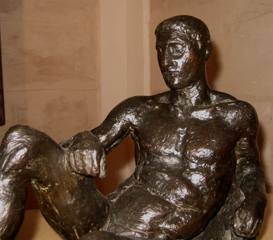 1931 Bronze Statue by Athanase Apartis For Sale 1