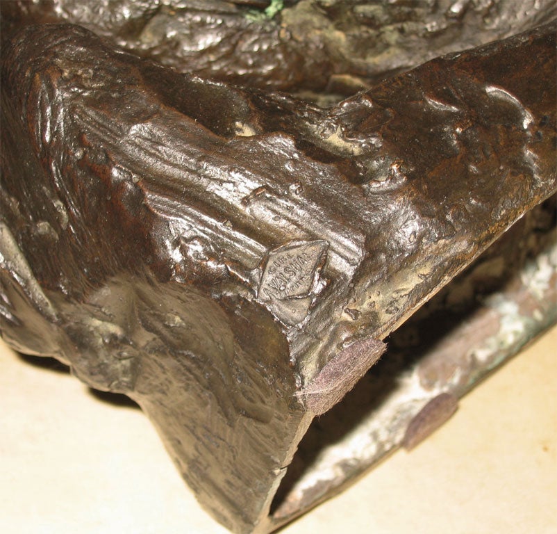 1931 Bronze Statue by Athanase Apartis For Sale 3