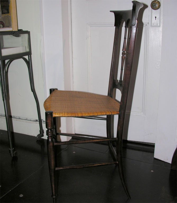 Set of Four Italian Dining Chairs For Sale 1