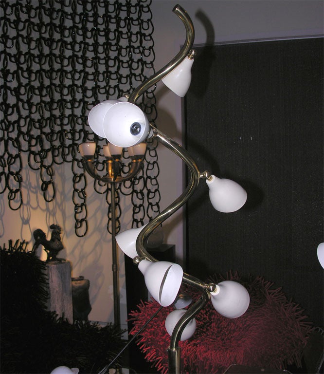 Spiral Italian Floor Lamps in the Style of Gino Sarfatti In Good Condition In New York, NY